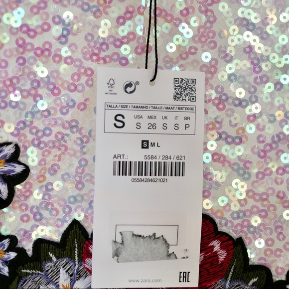 NWT Zara sequin crop top - Picture 6 of 8